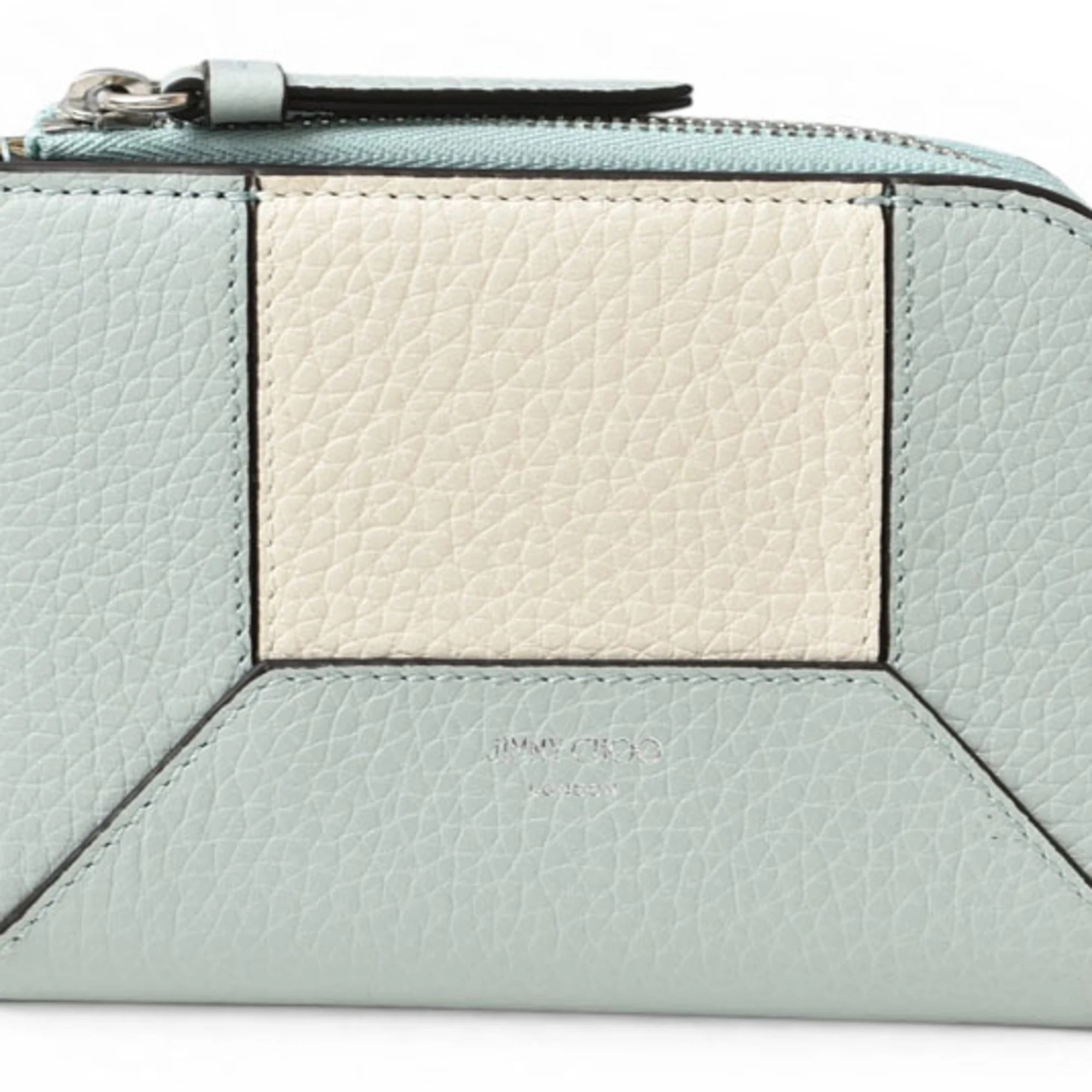 Jimmy Choo Bifold Wallet, Jimmy Choo Calf Leather Diamond Compact Blue